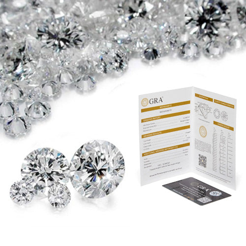 JLUXS Loose 2.00 Ct 8mm VS Round Brilliant Loose Black Moissanite Diamond (with Certificate)