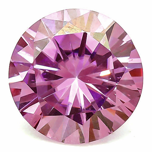 JLUXS Loose 1.00 Ct 6.5mm VVS Vivid Pink Color Round Brilliant Loose Moissanite Diamond (with Certificate)