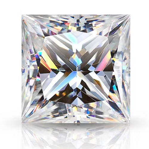 JLUXS Loose 1.00 Ct 5.5mm VVS/D Princess Brilliant Cut Loose Moissanite Diamond (with GRA Certificate)