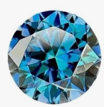 JLUXS Loose 1.00 Ct 6.5mm VVS Vivid Blue Color Round Brilliant Loose Moissanite Diamond (with Certificate)