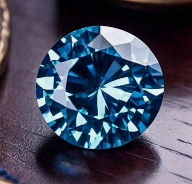 JLUXS Loose 5.00 Ct 11mm VVS Vivid Blue Color Round Brilliant Loose Moissanite Diamond (with GRA Certificate)