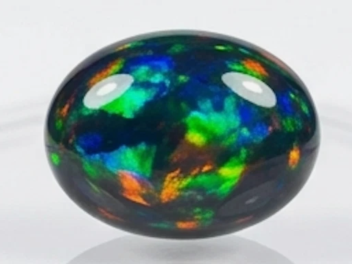 JLUXS OVAL CUT 5X7MM NATURAL ETHIOPIAN BLACK OPAL LOOSE GEMSTONE